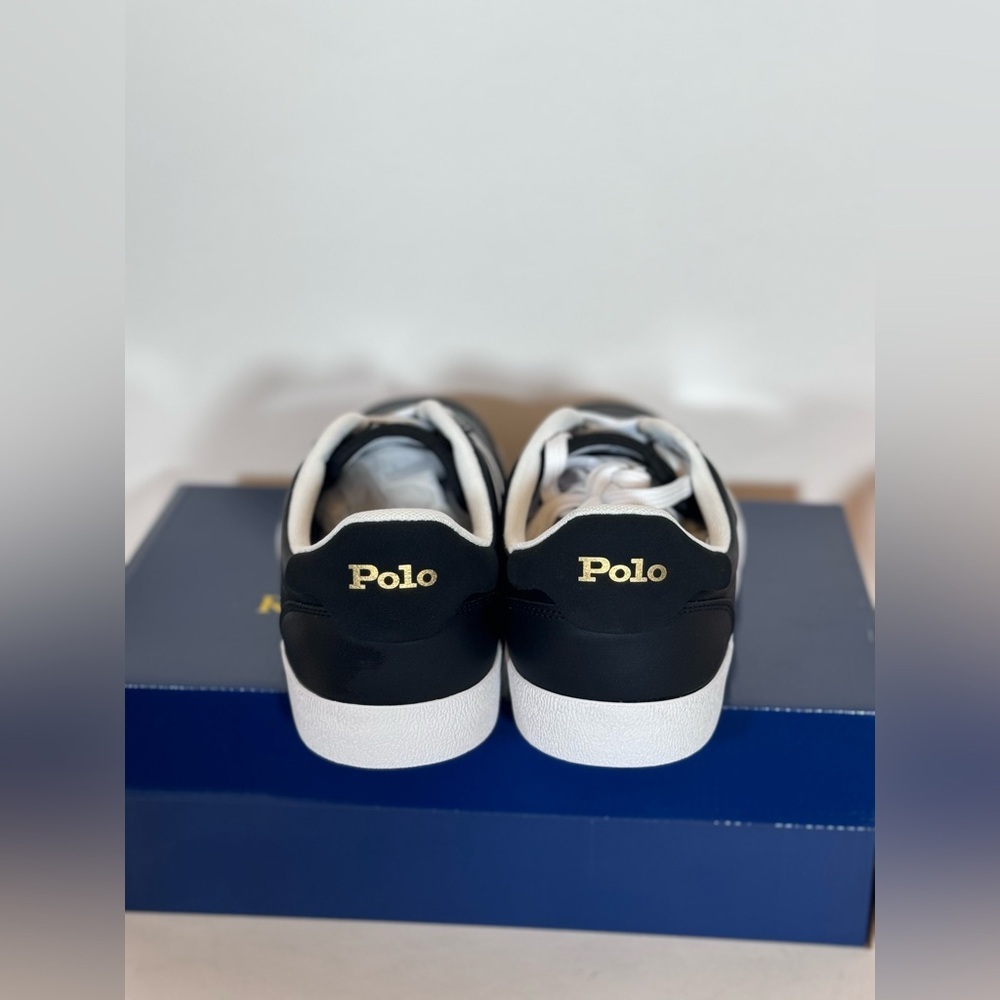 NIB Polo Ralph Lauren Men's Court Retro Leather Sneakers - Picture 5 of 8